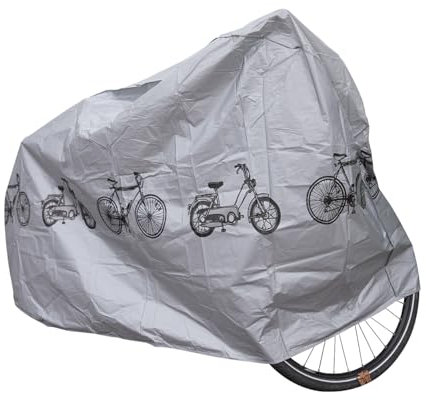2EXTREME Premium Fahrrad- & Mofa-Abdeckplane - Wetterfest & Wasserdicht - Universelle Passform 195cm x 108cm - Schutz vor Staub, Dreck & Witterung - Grau/Schwarz