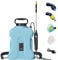 Akku Drucksprüher 12L,CEIEVER Gartenspritze mit Lanze und 4 Verstellbaren Sprühdüsen Rückenspritze mit 2400mAh Lithium-Ion Batterie Unkrautspritze für Garten/Weingut/Rasen (Blau-12L)
