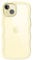 JETech Cute Case for iPhone 15 6.1-Inch, Wave Frame Curly Shape Shockproof Phone Cover for Women and Girls, Clear Hard PC Back (Yellow)