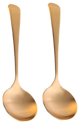 MILISTEN 2 Piezas Cuchara De Cobre Hecha a Mano. Cucharas Para Cocinar Cucharas Soperas De Cobre Cucharas Para Servir De Cobre Cucharas De Sopa Hecho a Mano Cuchillo y Tenedor