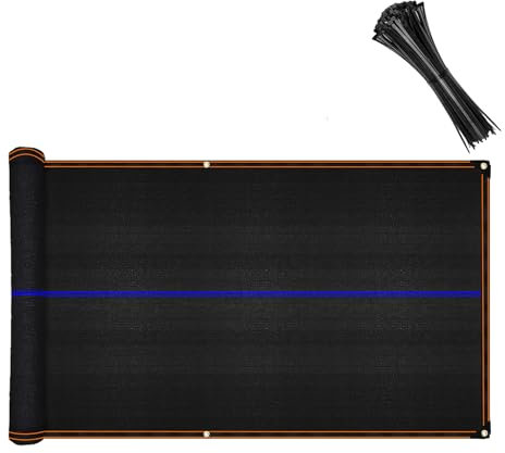 BeGrit Balcony Privacy Screen Patio Privacy Protective Screens Fence Sunshade 3M X 1M 90% UV Block Privacy Fence Cover Garden Privacy Screen for Backyard Deck Railing Pools(Black)