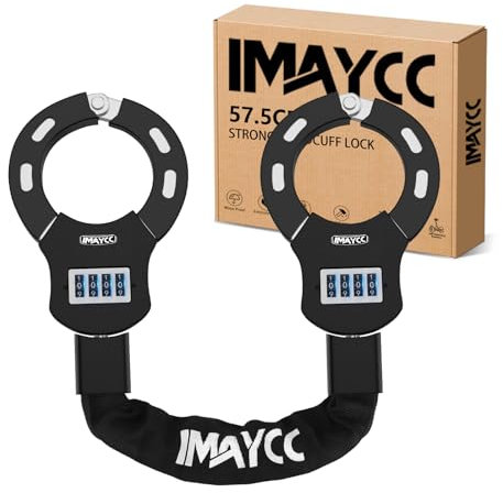 IMAYCC Antifurto Monopattino Elettrico, Lucchetto Bici, Antifurto Monopattino Elettrico, Serratura di Sicurezza delle Manette e Serratura a Catena Spessa 8mm