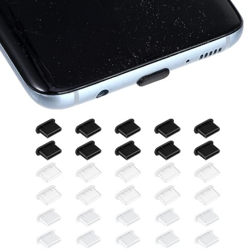30 Stück USB C Handy Stöpsel Staubschutz Schutzkappe Staubschutz USB C Stöpsel Staubstecker Kompatibel Silikon Für Meiste Typ-C Handy Tablet Zubehör