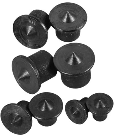 QUMIIRITY 8pcs Dowel Panel Furniture Pegs for Shelves Drill Tools CNC Clamps Supports Dowel Pins Hardware Steel Dowel Center Transfer Plugs Dowel Centering Enamel Pins Kit Black Carbon Steel