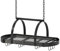 CHOEZON Hanging Pot Rack, Pot Hanger for Kitchen, Ceiling Mounted Pot Holder, Cookware Organizer with 12 S-Shaped Hooks, for Pot, Pan Storage, Space-Saving, Charcoal Black and Black TPR08BCC1