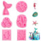 Silikonform Meerjungfrau Fondantform, 6 Stück 3D Ozean Tier Fondant Formen Silikon, DIY Meerestiere Silikon Formen, silikonformen backen, Silikonform, DIY Backform für Kuchen, Schokolade, Süßigkeiten
