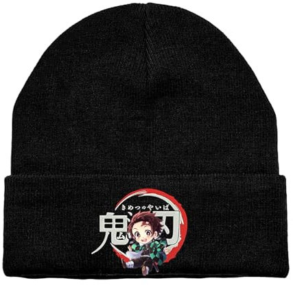Demon Mütze Herren, Demon Strickmützen Für Herren, Demon Wintermütze, Cartoon-Wintermütze Für Kinder, Geeignet für Kinder Mit Einem Kopfumfang Von 15-24 Zoll(tu)