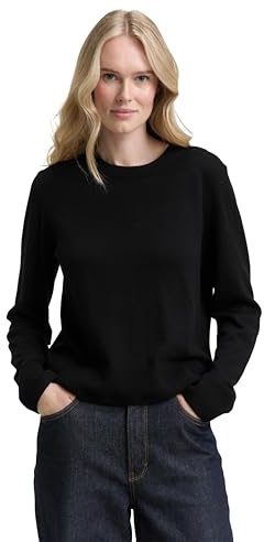 Tom Tailor Damen 1049122 Strickpullover mit Rundhalsausschnitt (1er Pack)