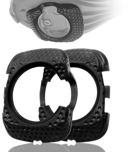 2 Stück Klammerpedalabdeckung, Schnellspanner, rutschfeste Fahrrad-Stollen-Schutzabdeckung für WAHOO Speedplay Zero Aero Nano Comp, Schwarz
