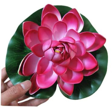 Cabilock 2St künstliche Seerose wasserpflanzen waterplants Künstliche Lotusblumen Lotus- Blumendekor Teich große Aquarienpflanzen Solar- kunstpflanze Simulationsanlage künstliche