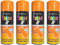 MIXEL Orange Gloss Spray Paint, Quick-Drying Formula, Easy-To-Apply, Ideal For Crafts, DIY Projects, Home Decor, Long-Lasting Protection, Interior and Exterior Use, 400ml, (4 Pcs)