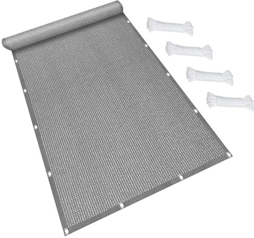 Vela Ombreggiante Parasole 60 x 110 cm Rettangolare Protezione Raggi UV Telo Ombreggiante Rete Oscurante Antivento Prova di Sole per Esterno, Giardino, Terrazza, Piscina, Grigio Chiaro