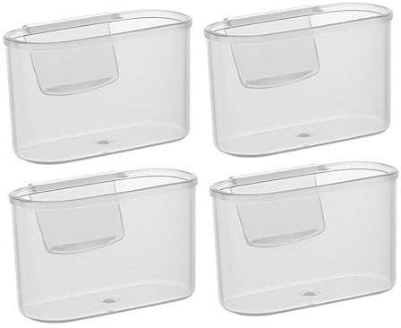 NAMOARLY 4pcs Mini Refrigerator Side Storage Boxes for Sauce and Seasoning Bags, Fridge Side Organizer Containers for Kitchen Accessories, Space-Saving Wall-Mounted Holders