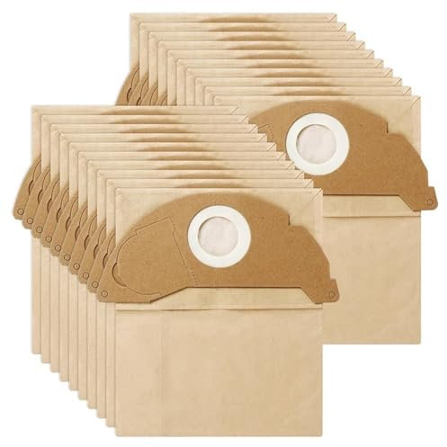 GZLLWVNK Bolsa De Aspiradora De 20 Piezas, Compatible con Karcher, WD2 MV2 WD 2.200 WD2250 A2004 A2054 A2099, 6.904-322.0, Reemplaza La Bolsa De Polvo De La Aspiradora.