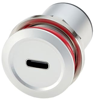 Plinkwirekb USB C auf USB C Einbauadapter, 10 Gbit/s, Typ C 3.1 Buchse auf Buchse mit Gewinde, feste Montage, 100 W, gerader Durchgang durch Schottbuchse für