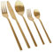 Argon Tableware 20 Piece Stainless Steel Cutlery Set - Gold - Dining Forks Knives Spoons High Polished Metal 4-Person Table Fork Knife Spoon Set