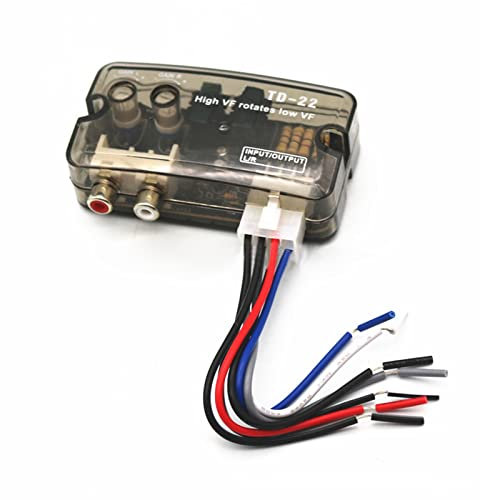 Convertitore Audio dell'Auto, Convertitore di Uscita di Output per Subwoofer 12v Regolabile a Bassa Frequenza Amplificatore Audio con Funzione Ritardo per gli Stereo delle Auto