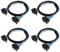 4X SAS Cable Sata Cable de Alta Velocidad 6Gbps 4 Puertos/Conjunto Servidor de 0,5 Metros