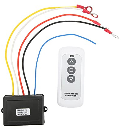 lvifloae 12V/24V Universel Treuil NS Fil Télécommande Kit KLS-2281-1 Télécommande 1 Récepteur (Batterie Rechargeable Intégrée) pour Hors Route Véhicule Camion SUV Treuil Système étanche