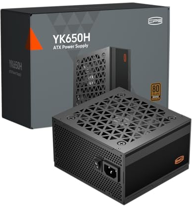 PCCOOLER CPS YK650H, ATX 650W Netzteil - 80 Plus Bronze Zertifizierung - Geringes Geräusch - Flach geprägtes Kabel - Nicht modular