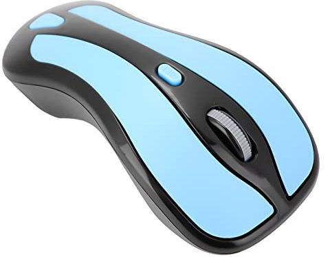 POENVFPO Air Fly Mouse, Souris Gyroscopique sans Fil 2,4 G avec Récepteur USB et Double Mode pour Android Box, PC, Contrôle Multimédia et Présentations (Bleu et Noir)
