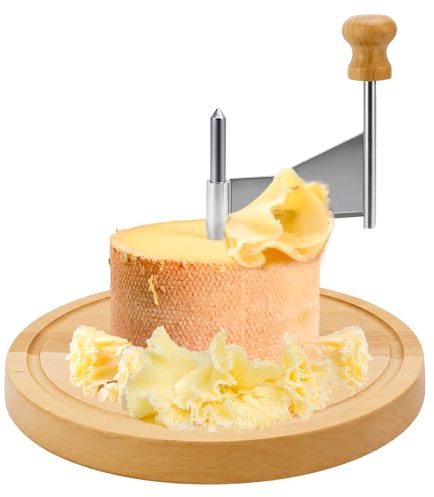 Käsehobel Rund Käseschaber Cheese Slicer für Tete de Moine | Käse und Schokolade ø21.7cm x 14.3cm