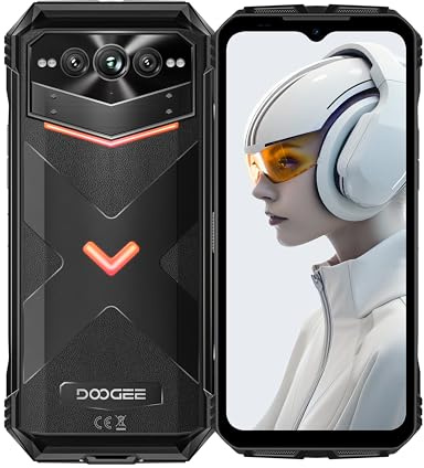DOOGEE V Max Plus 5G, display FHD+ 120 Hz, 36 GB RAM + 512 GB (fino a 2 TB), 22 000 mAh Mega batteria da 33 W, fotocamera 200 + 32 MP, Dual SIM, IP68/IP69K & MIL-STD-810H, ossidiana nero