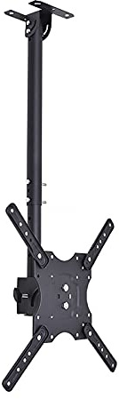 TV Mount Bracket - Adjustable Height Ceiling TV Mount with 90° Tilt for 19-55 Inch LED Screens
