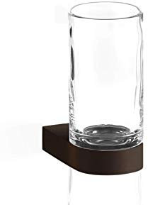 KristallklaresWandmunglas in Halter, Serie Century, Century WMG, von Decor Walther (Dunkelbronze)