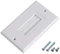 Maxmoral 1pc Brush Wall Plate Multi-Function Single Port Cover Outlet Wall Mount Multimedia Panel White