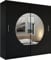 MN Furniture Galway Double Mirror Sliding Door Wardrobe 150cm 203cm (Black, 203cm)