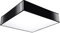 SOLLUX lighting Horus 55 Quadratische Deckenleuchte - Wohnzimmer Lampe Schlafzimmer Leuchte Esszimmer - Lampe für Flur aus 1 x 60 W aus PVC in Schwarz 55 x 55 x 11 cm
