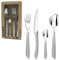 AMEFA - Ménagère 24 couverts de table pour 6 personnes - Eclat Nature - Acier inoxydable 18/0, Finition Brillante - Bois Gris