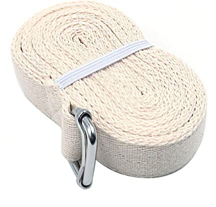 Shiwaki 8FT/244cm Cinturino Yoga per Allungare Cinturino Yoga,Cinturino Yoga,Cinturino Yoga Stretching con Fibbia Ad Anello Regolabile - Beige