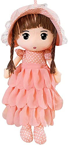 Bprtcra 40CM Poupée de Chiffon Fille Mignonne Jouet en Peluche Bébé Douce Doudou Poupée Ornement Maison Mini-Princesse Chapeau de Naissance Anniversaire Valentin Noël, Type F