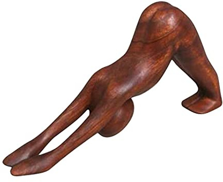 Tophappy Wooden Meditation Decor. Ceramic Yoga Pose Yoga Figurine Statue for Home Decorations, Living Room Decorations, Small Decor Items for Shelf, Bookself TV Stand Decor Yoga Gifts for Women (F)