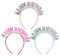 SOIMISS 3 Stücke Happy Birthday Stirnbänder Glitter Tiara Hair Band Geburtstag Hut Für Kinder Erwachsene