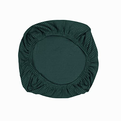 Yikko Elastic Stretch Spandex Stuhl Sitzbezüge Schonbezüge Waschbare Passform für Bürostühle, Esszimmerstühle, Bar Hochzeitsfeier Dekor (1, Dunkelgrün)