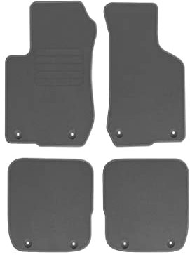 Velourmattenset für Audi A3 8L Bj. 1996 – 2003 STD GRAU runde Befestigungen Veloursfussmatten Automatten Mit Absatzschoner Passform Neu
