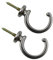 Brateuanoii 2 Pezzi Ganci Fermatende Decorativi, Ganci Fermatenda in Metallo, Ganci Fermatende da Muro, Supporto Gancio per Tenda in Metallo Tenda Vestiti Chiave Ganci (Nero)