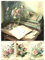 Josys Bastelmärchen Reispapier A4 Strohseide Decoupage Noten Rosen Vintage Musik Vase RE1141