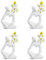 Keramik Vase Spaß Cool - Innjoii Deko Wohnzimmer 4 Stück Modern Einzigartige Blumenvase Einzigartig Dekoration Kleine Vasen Funky Zuhause Kamin Schlafzimmer KüChe ZentrumDekoration Hochzeit, Weiß
