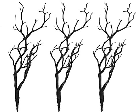 ABOOFAN 3 Stücke Künstliche Kunst Dunkelheit Geweih Getrocknet Baumast Dekorative Pflanze Zweige Zweig Für Hochzeit Tisch Schwarz