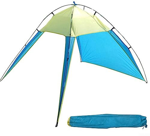 Strand-Sonnenzelt, Polyester, Strand-Sonnenschutz, Zelt, Garten, Sonnensegel zum Angeln, Camping, Reisezubehör, 230 x 210 x 160 cm (blau)
