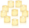 CNMTCCO LED Candle Lights, 24Pcs Realistic Bright Flickering Tea Light, Battery Operated Flameless LED Candles, Electric Fake Candle in Warm White and Wave Open (Classic Candles)
