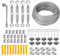 Idota Drahtseil 3mm Edelstahlseil 30 m mit Drahtseil Stahlseil，Seilspanner Edelstahl, Drahtseilklemme, Schraubösen, Seilklemme, Wrench, Drahtseil Kauschen