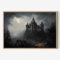 Dthllay Vintage Castle Poster Dark Academia Victorian Gothic Castle Wall Art Vintage Gothic Moon Poster Moody Castle Wall Art Dark Mysterious Art Prints for Halloween Decor 40.6x61.0 cm No Frame