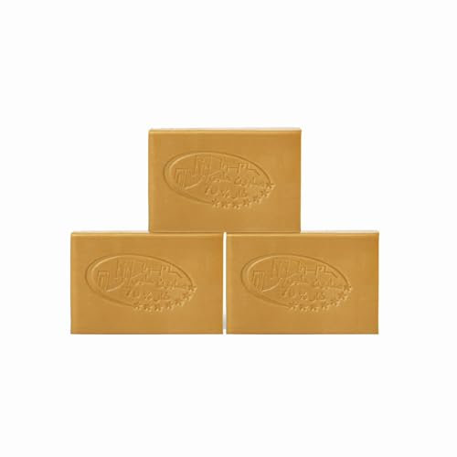 Original Alepposeife mit 70% Lorbeeröl und 30% Olivenöl 3x Aleppo Seifen 125g Gesichtseife Hände Körper Haar Handseife handgefertigt in der Türkei Traditionelles Rezept