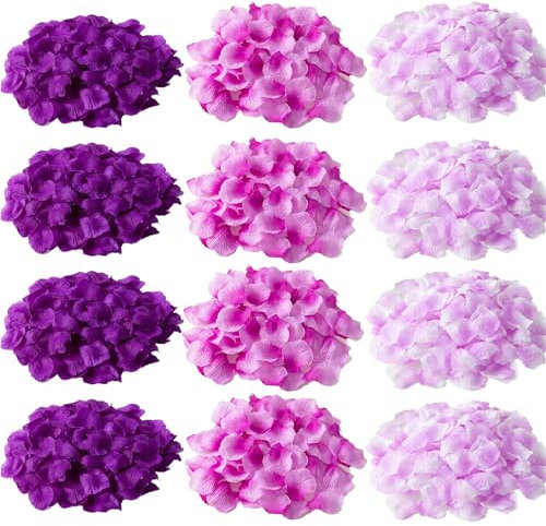 Morlight 3000 Pezzi Petali di Fiori Finti in Seta Artificiale, Bianchi per Matrimonio, Rosa, Decorazione di Nozze, Atmosfera Romantica (3 Colori)