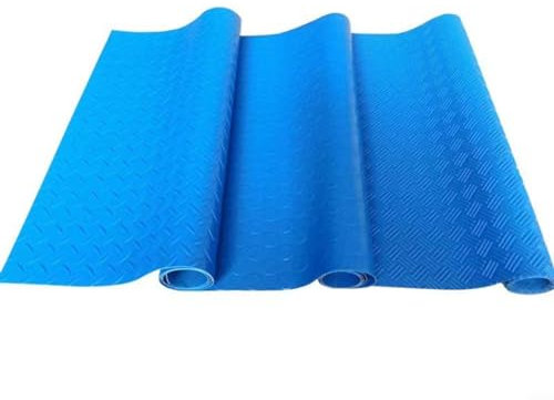 Gettimore Tapis d'échelle de piscine, tapis d'escalier de piscine avec texture antidérapante, tapis de sécurité épais bleu pour piscine hors sol et creusée (60 x 23 cm)